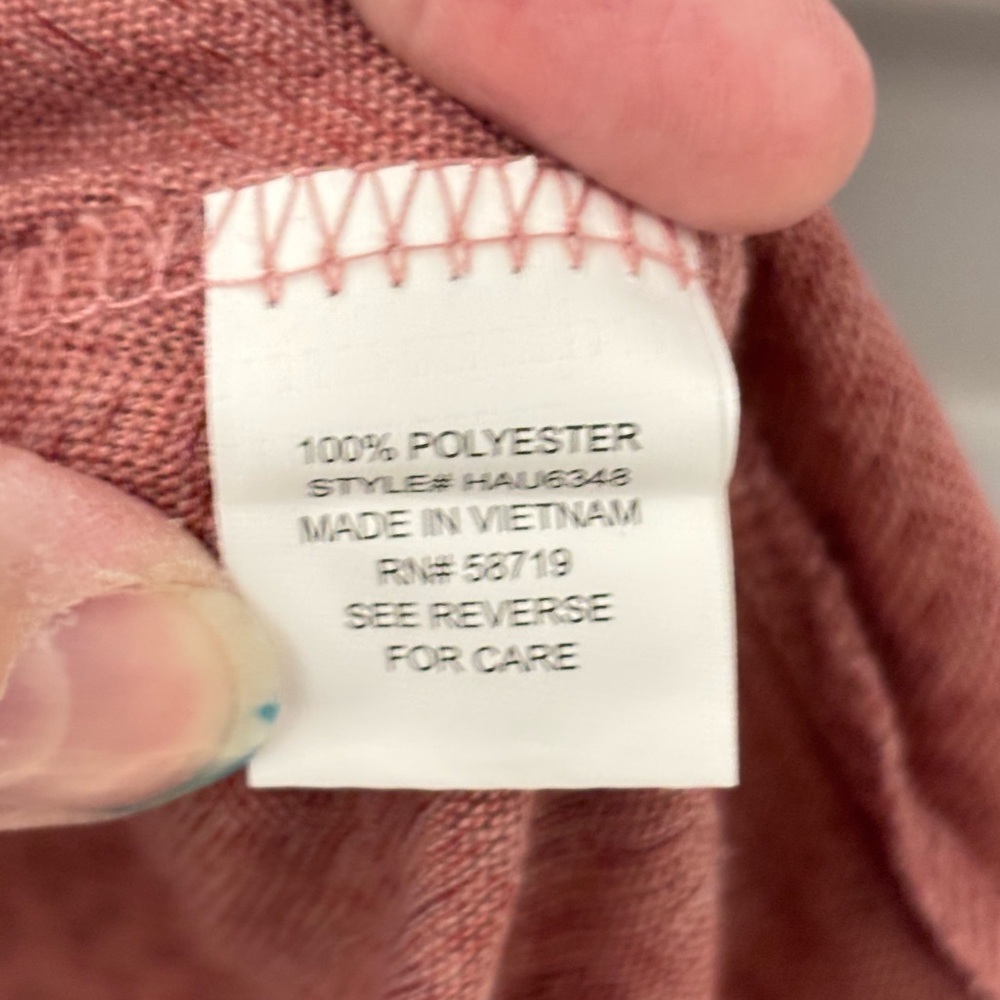 Women's Pink V-Neck Top - Picture 4 of 4